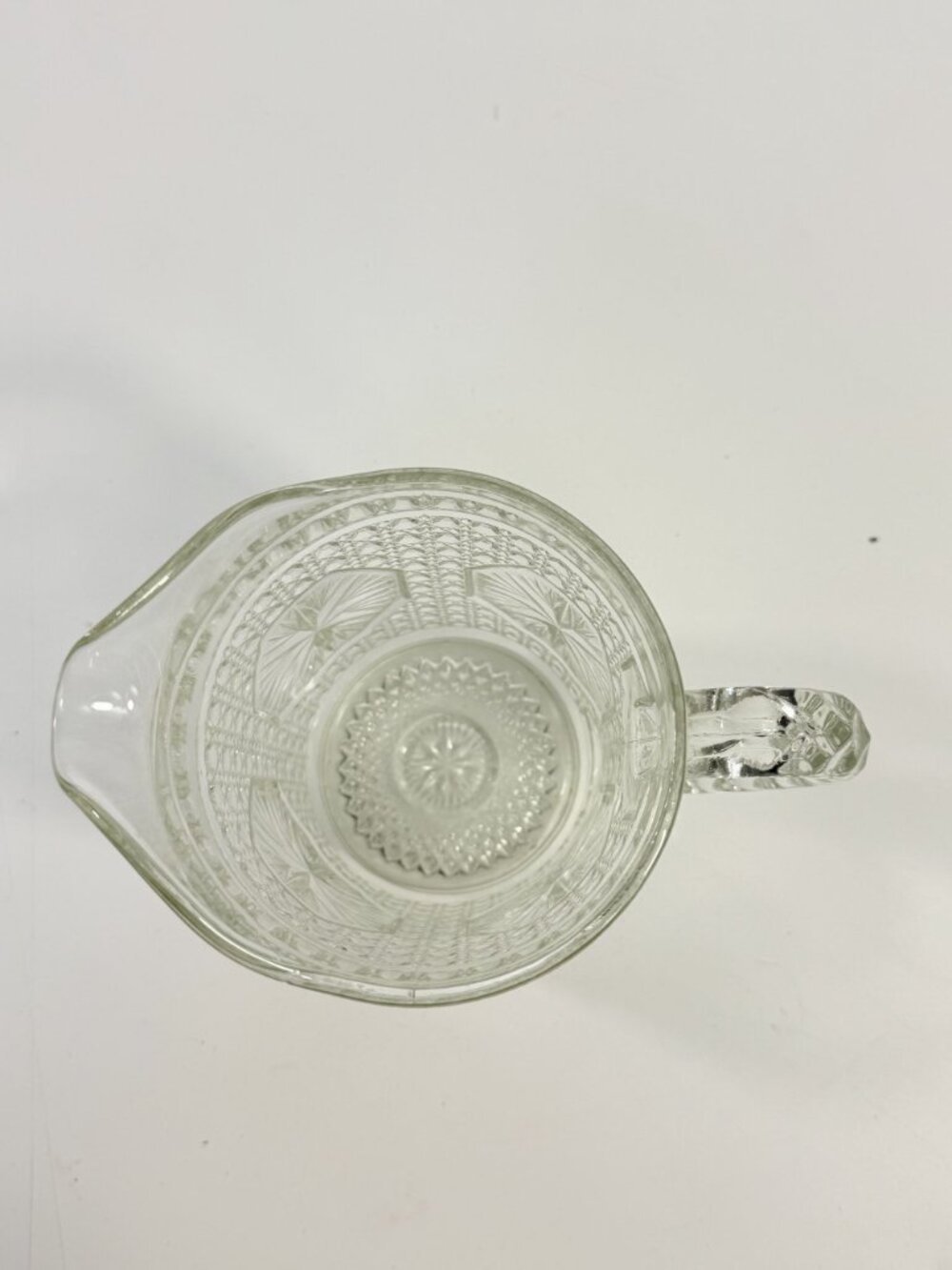 Milk Pitcher Creamer Imperial Amelia Clear Depression Glass Star Medallion - Picture 3 of 10